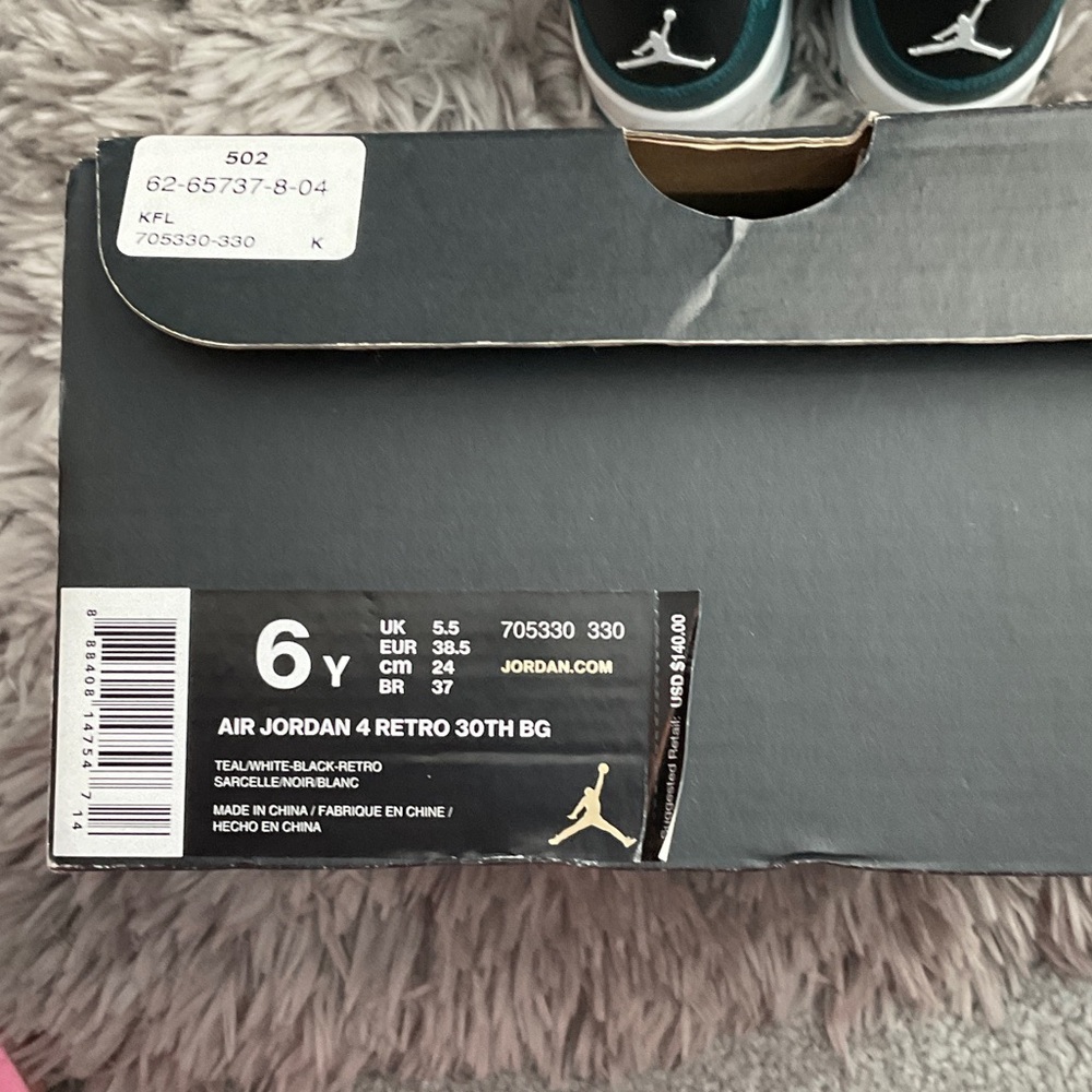 Nike Air Jorden 4 Retro 30th BG size 6Y w original box - Picture 5 of 5